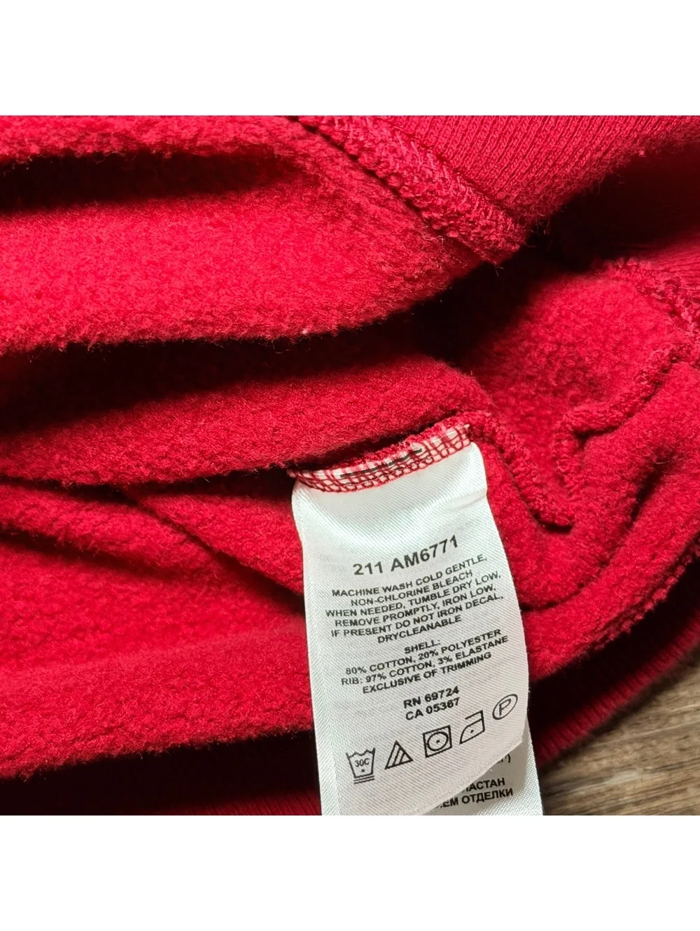 Columbia Red 1/4 Fleece Pullover Sweatshirt Medium
